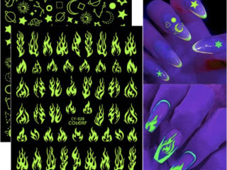 glow-in-the-dark-luminous-butterfly-rose-nail-stickers